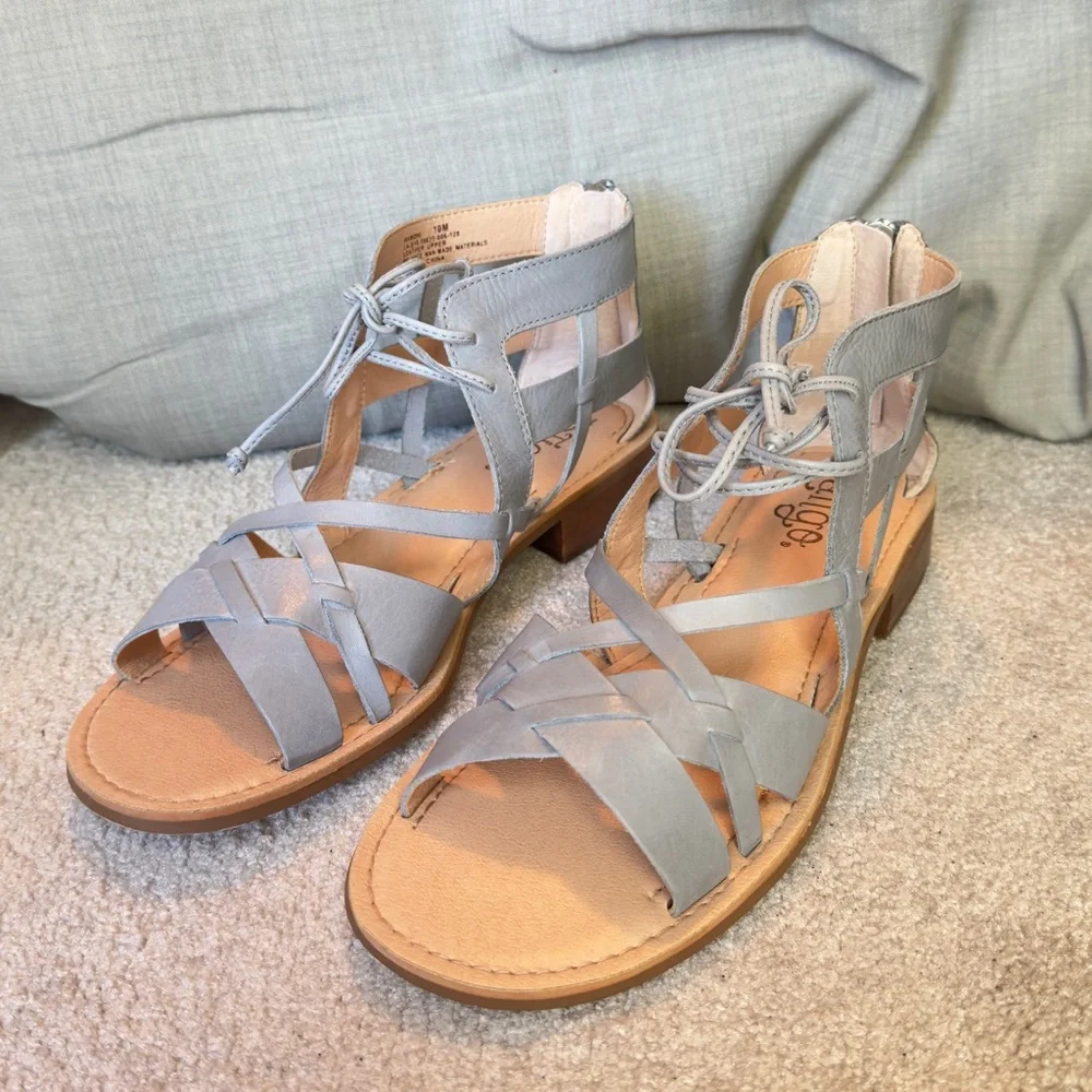 Latigo Ramoni Lace up Grey Sandals - Picture 1 of 5